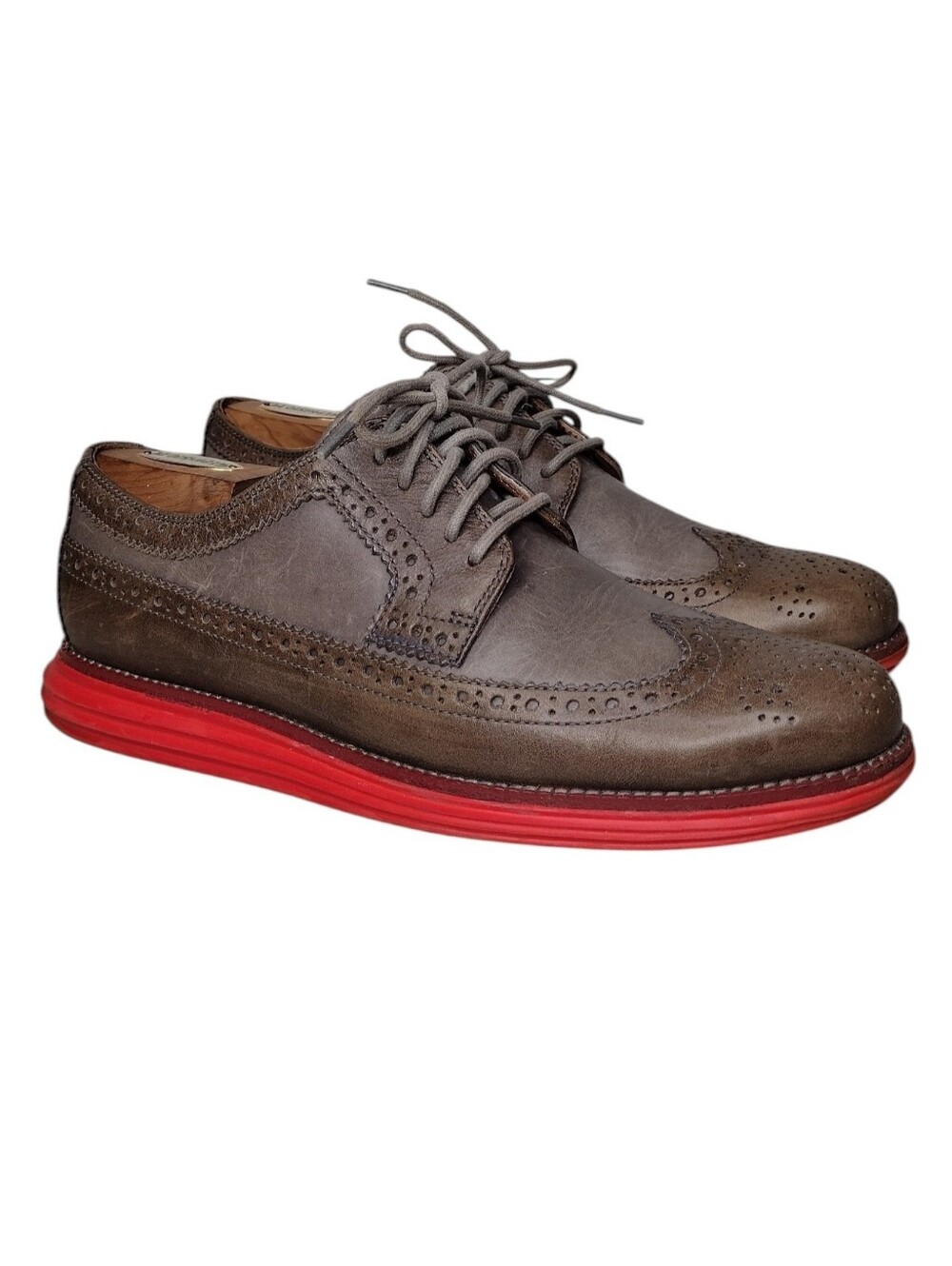 Cole Haan Brown Lace-Up Wingtip Oxfords Sz 8.5-9